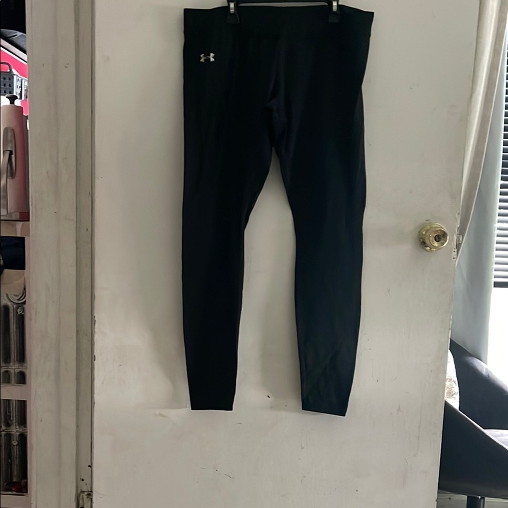 Under Armour Jet Black Athletic Leggings‎